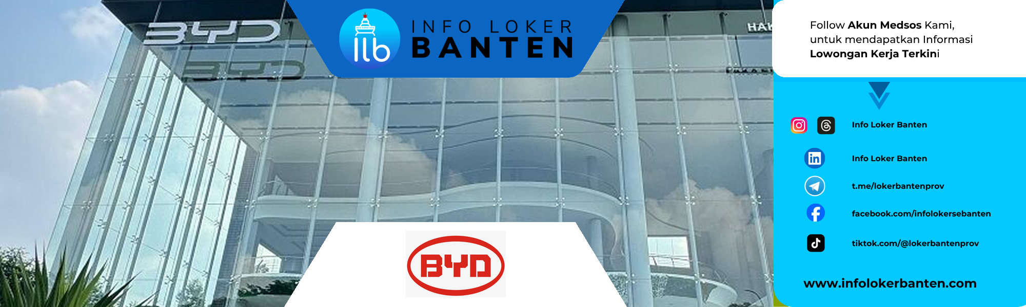 Lowongan Kerja Sales Executive, Sales Supervisor & Partman BYD Haka Auto Tangerang Selatan 2026