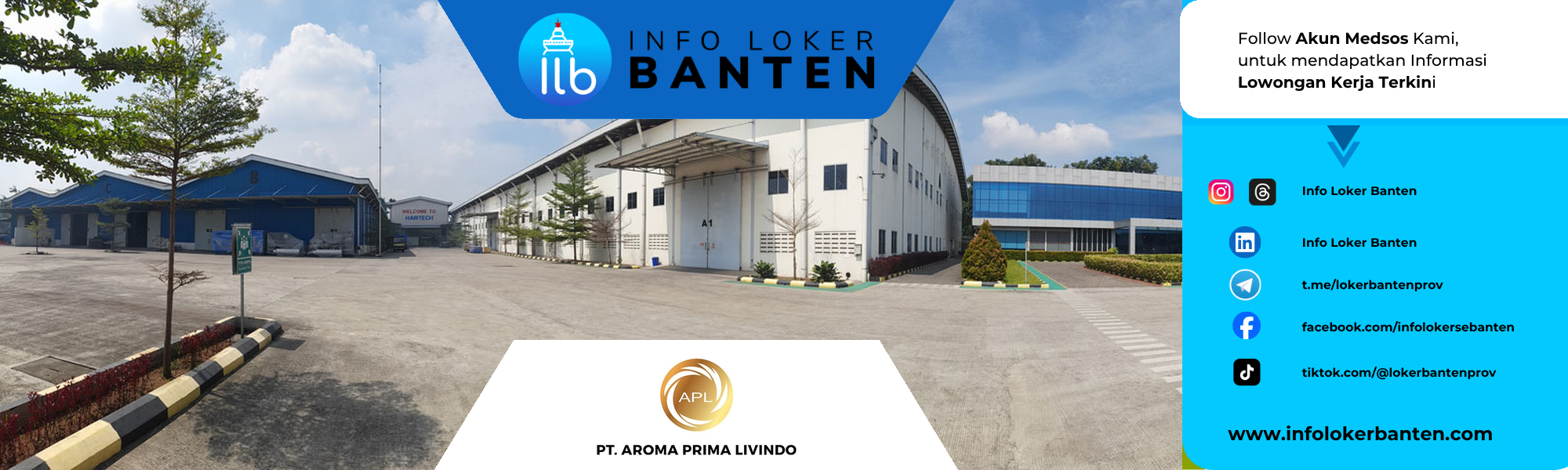 Loker STAFF MAINTENANCE (fragrance/beauty/personal care) Factory Kawasan Balaraja – PT Aroma Prima Livindo