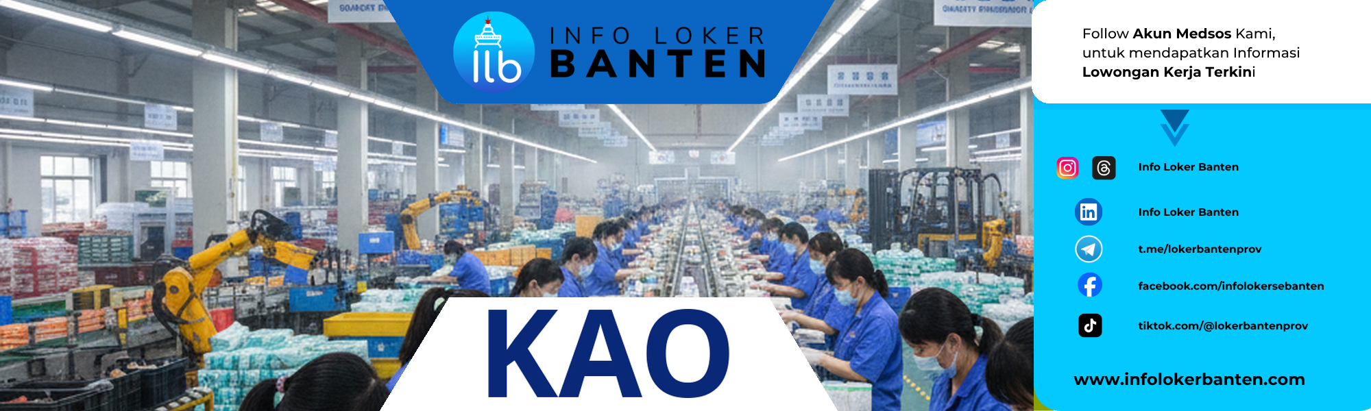 Loker Operator Produksi PT Kao Indonesia Cikarang Karawang