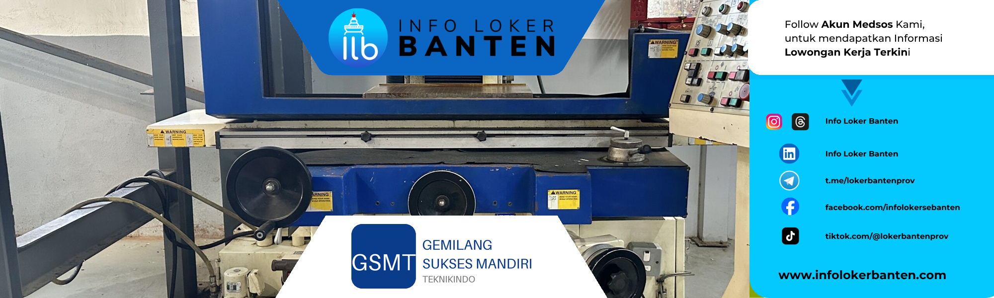 Loker Operator Surface Grinding PT Gemilang Sukses Mandiri Teknikindo Tangerang