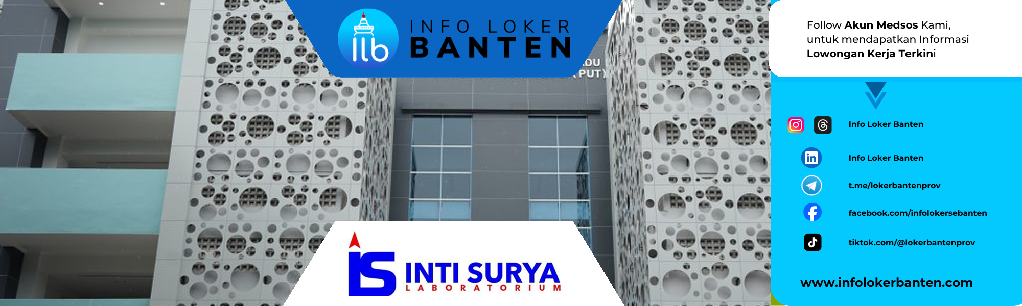 Lowongan Kerja Analis Laboratorium PT Inti Surya Laboratorium BSD 2026