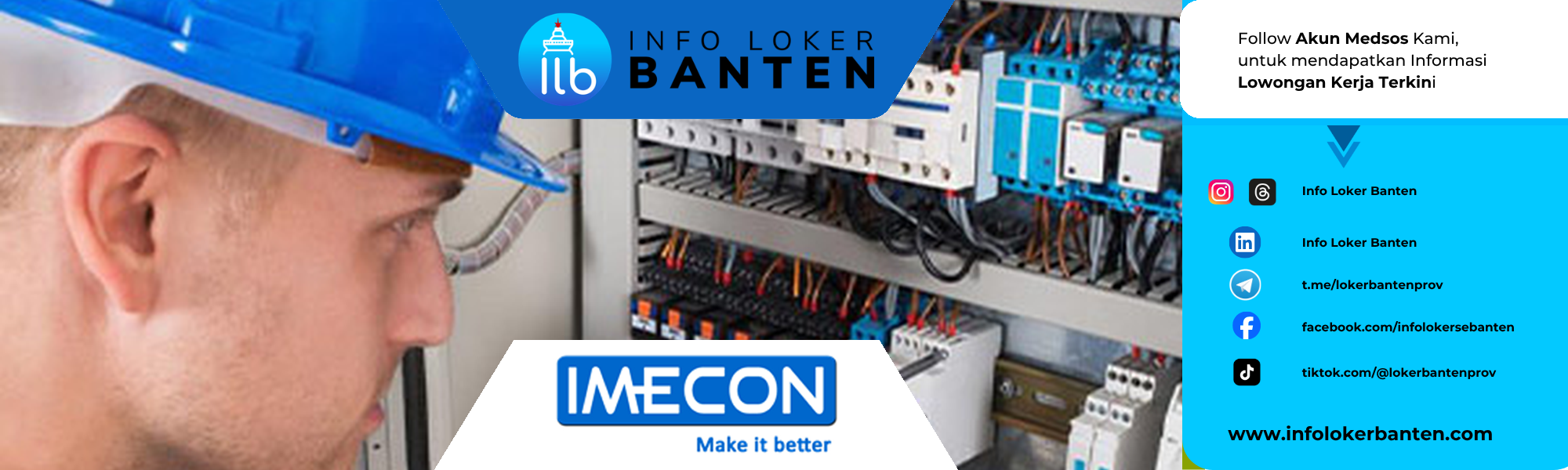 Lowongan Kerja Electrical Technician PT IMECON TEKNINDO Serang 2026