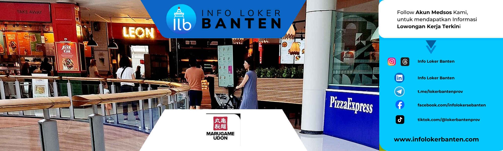 Banner Lowongan Restaurant Crew Marugame Udon Bintaro