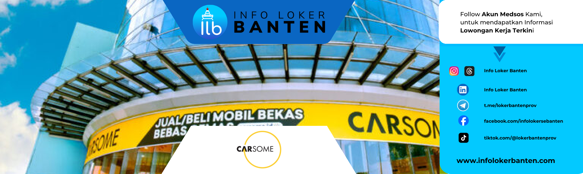 Lowongan Kerja Inspector CARSOME Tangerang