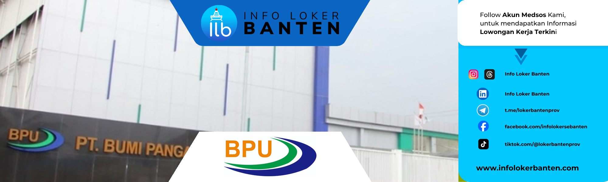 Lowongan Kerja Recruitment & Training Staff Bumi Pangan Utama Cikupa