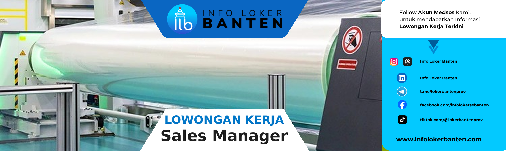 Lowongan Kerja Sales Manager perusahaan flexible packaging Kawasan Industri Cikande