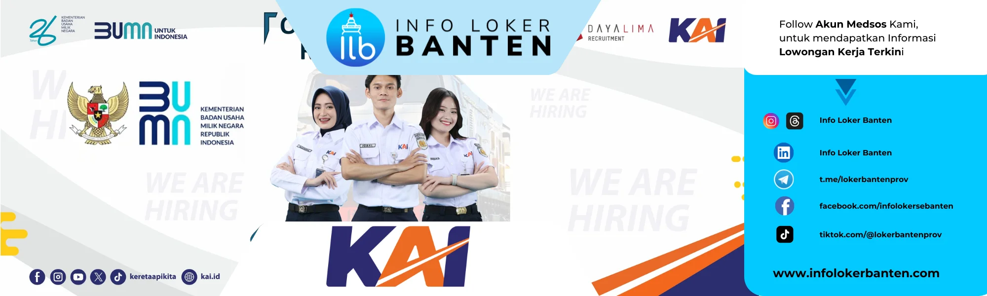 Rekrutmen SMA/SMK PT Kereta Api Indonesia BUMN - Banten 2025